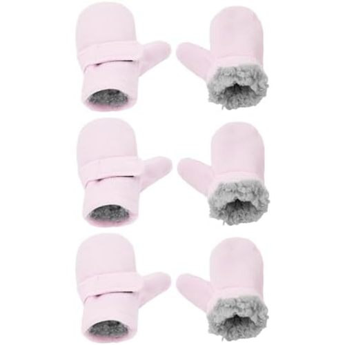 American Trends Toddler Mittens 3 Pairs Toddler Snow Gloves Warm Fleece Kids Winter Gloves for Baby Boys Girls