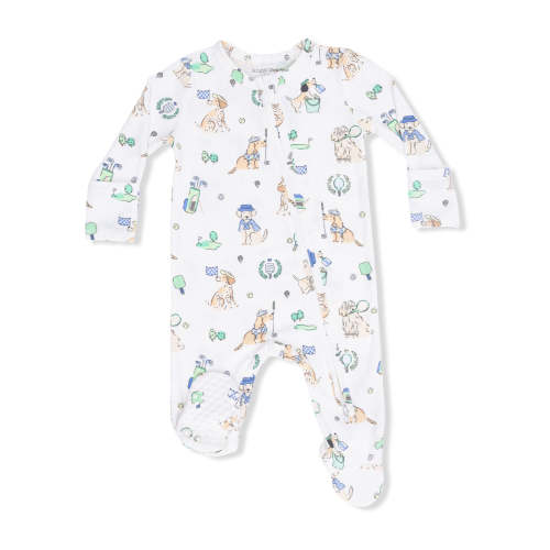 2-Way Zip Footie, Country Club Dogs Neutral