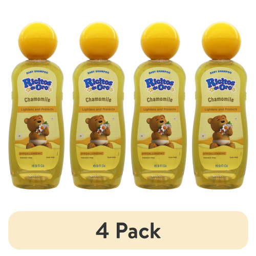 (4 pack) Ricitos de Oro Chamomile Baby Cleansing Shampoo, 16.9 fl. oz Bottle