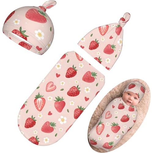 3D Print Food Newborn Swaddling Blanket Beanie Hat Funny Blanket Sleeping Bag New Born Sleep Sacks for Boys Girls