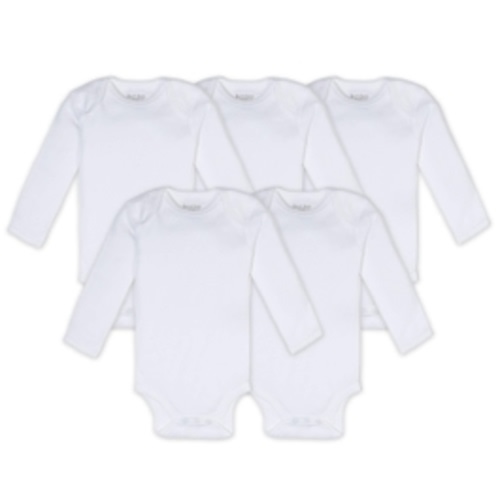 Bee Essentials Organic Long Sleeve Baby Bodysuit 5 Pack | Burt's Bees Baby®