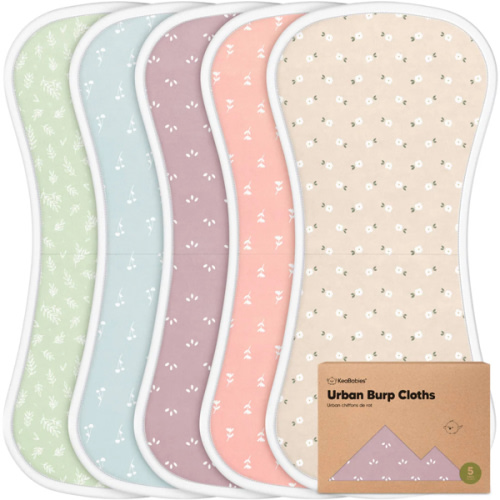 KeaBabies 5-Pack Urban Burp Cloths