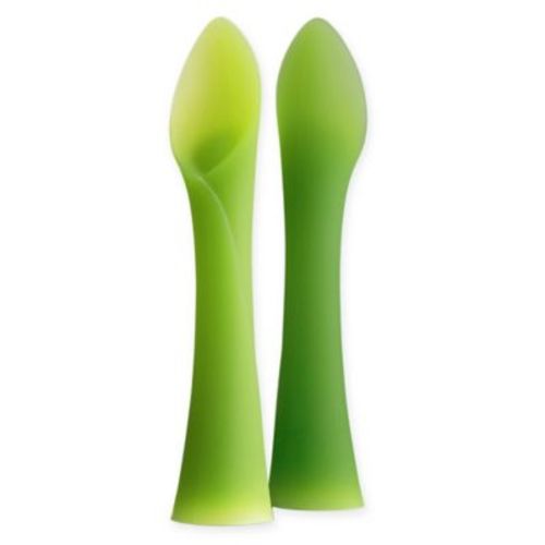 Olababy® Baby Training Spoons in Green (Set of 2) - GREEN - 2 PACK