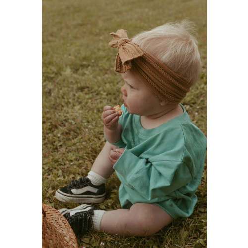 Harley Pocket Romper in Mineral Green