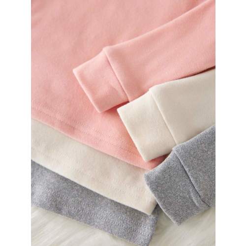 SHEIN 6pcs/Set Newborn Baby Minimalist Comfortable Knit Brushed High Elasticity Brushed Crew Neck Long Sleeve Pajama Set With Pants Fall Winter | SHEIN USA