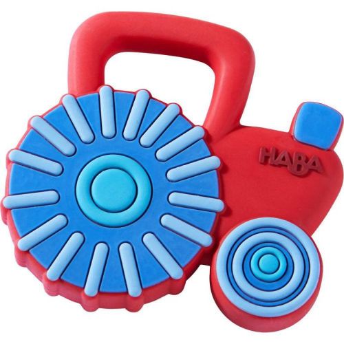 HABA Tractor Silicone Teethers for Babies 6-24 Months -Grasping Toy for Safe Sensory Development - Dishwasher Safe Baby Essentials