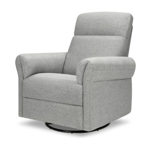 daVinci Suzy Flex Recliner and Swivel Glider with Adjustable Headrest and Armrests - Frost Grey
