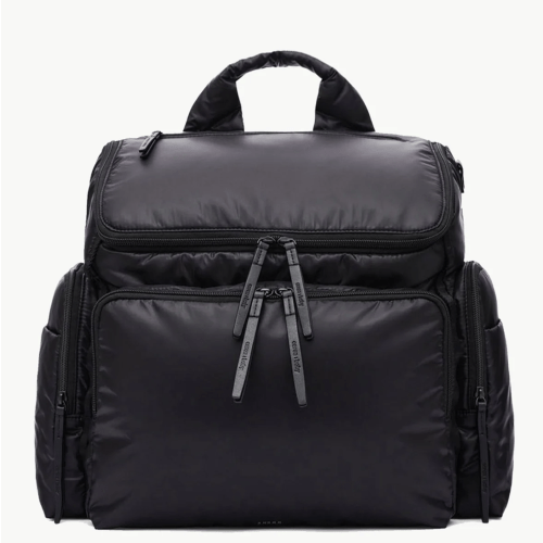 Baby Bag in Black Nylon | Diaper Bag by Caraa