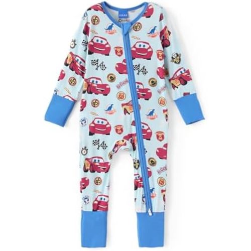 Disney Princess Stitch Marvel Baby Viscose Made from Bamboo Long Sleeve Footie Romper Zipper Sleep Outfit Newborn to Infant