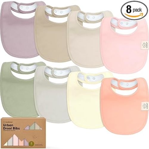 8-Pack Organic Baby Bibs (Embrace)