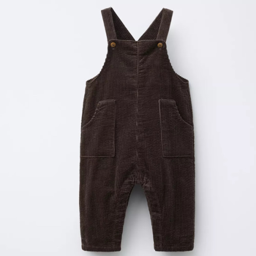 LONG CORDUROY OVERALLS - Dark brown | ZARA 9-12 months