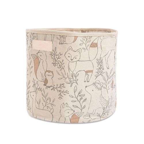 Ezra Woodland Animal Storage Bin | Crane Baby