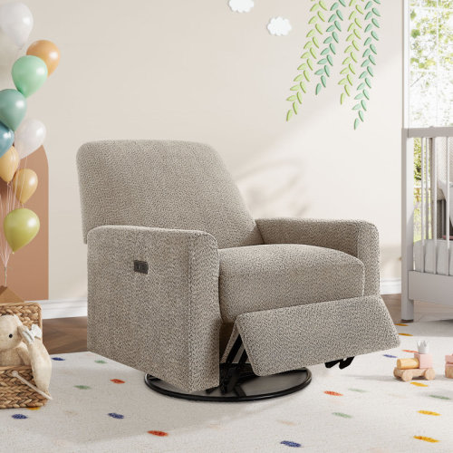 Latitude Run® 31.5 Inch Boucle Swivel Glider Power Recliner | Wayfair