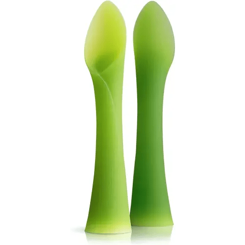 Olababy 100% Silicone Soft-Tip Training Spoon for Baby Led Weaning 2pack