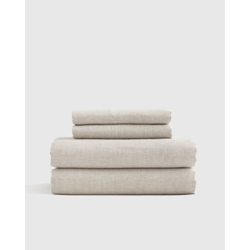 100% European Linen Sheet Set in Dusty Olive