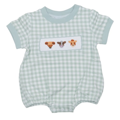 Cow Bubble- Hand Smocked Cows Bubble