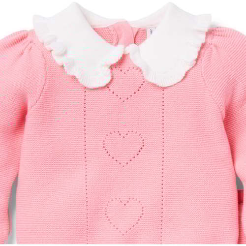 Baby Heart Pointelle Matching Sweater Set, Pink - Janie and Jack | Maisonette