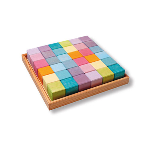 36 Building Cubes pastel (Grimm's)