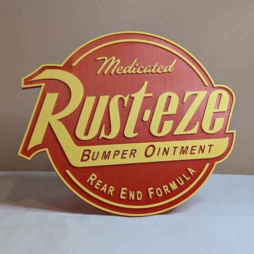 Cars Rusteze Wall Sign - Animated Automotive Movie