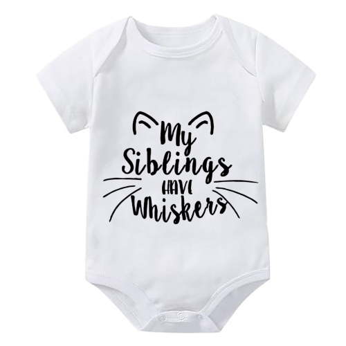 My Siblings Have Whiskers Infant Welcome Home Outfit Short Sleeve Going Home Outfit for Baby Boy White Girls Romper
