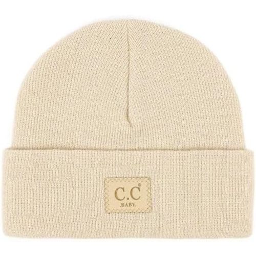 C.C Babies' Winter Knit Plain Cuff Skull Cap Beanie Hat