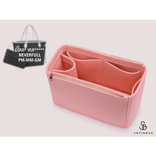 Neverfull Pm Mm Gm Organizer Tote Bag Insert, Bag Organizer for Neverfull PM MM GM, Purse Insert Shaper with Zipper Pocket & Bottle Holder