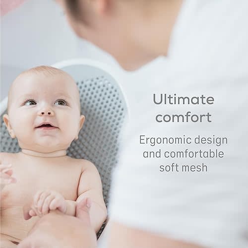 Angelcare Baby Bath Support (Gray) | Ideal for Babies Less Than 6 Months Old
