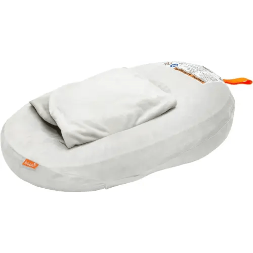 Boon Puff+ Inflatable Baby Bather - Infant Bathtub Includes Microfleece Cover, Swaddle Wings, and Storage Bag – Inflatable Baby Bathtub for Newborns and Infants