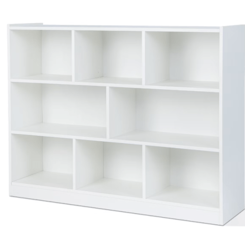 Costway 3-tier Open Bookcase 8-Cube Floor Standing Storage Shelves Display Cabinet White