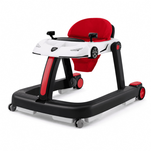 HARPPA Foldable Baby Walker, Adjustable Height and Seat, Anti-Rollover, 6-24 Months, Green