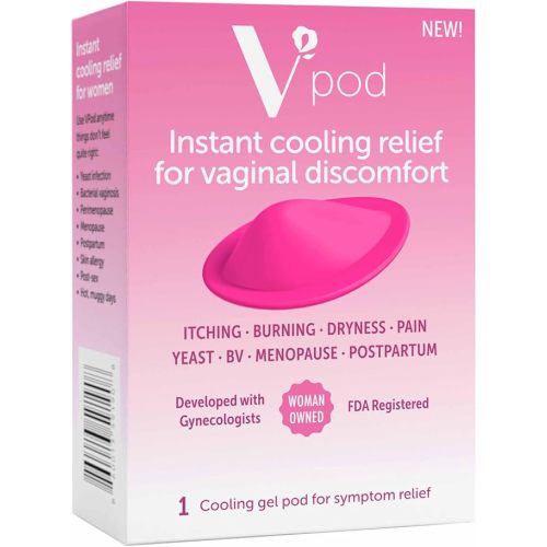Reusable Cooling Gel Pods for Vaginal Dryness & Vulva Itching - Menopause Relief, Intimate Skin Care & Postpartum Comfort - Supports Vaginal Moisturizing - Skin-Friendly & Odor-Free - 1 Pack