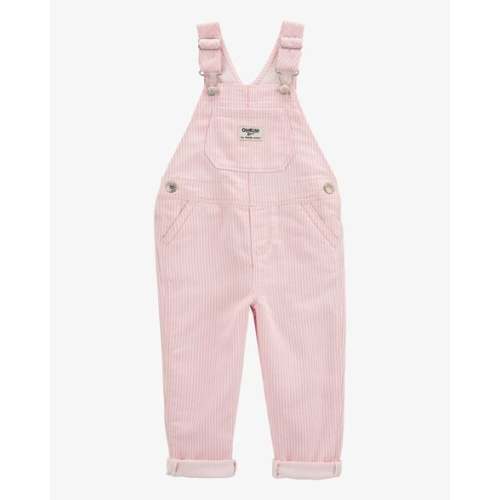Toddler Knit Denim Hickory Stripe Overalls - Pink - OshKosh B'gosh | Carter's