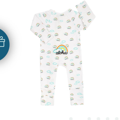 3-6 Months, Aloha Baby Coverall - Coco Moon Hawaii - Size