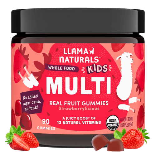 Organic Kids Multivitamin Gummies (Strawberry) - Llama Naturals