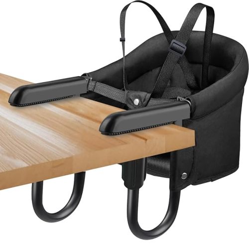 Hook On Chair, Portable Baby Feeding Seat Attached to Table - Clip On High Chair With Fold-Flat Storage Bag, Easy Clean Fast Table Seat for Home and Travel, Tight Fixing and Anti Drop Toddler Seat