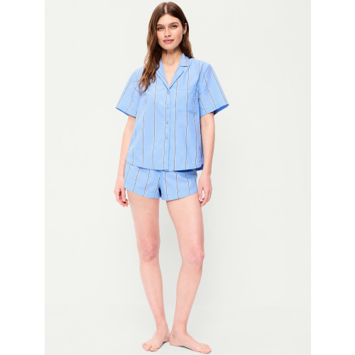 Poplin Pajama Short Set | Old Navy