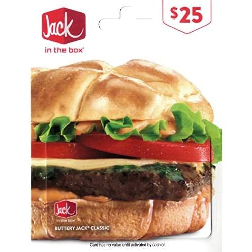 JACK IN THE BOX Physical Gift Card - $25