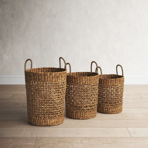 Birch Lane™ Seagrass Handmade Woven Decorative and Functional Storage Basket with Handles & Reviews | Wayfair