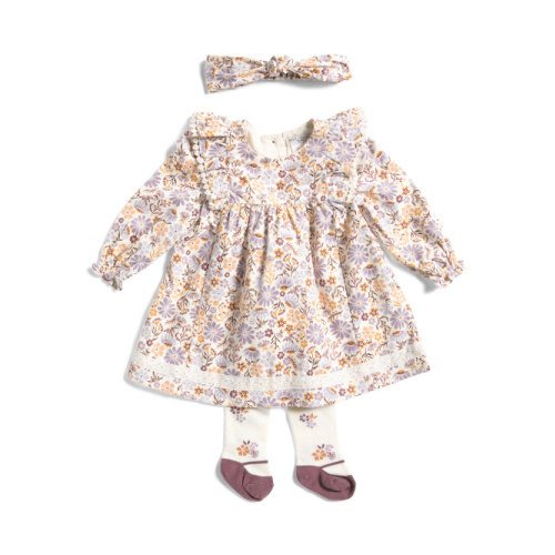 Newborn Girls Floral Corduroy Dress With Tights | Shop By Category | Marshalls