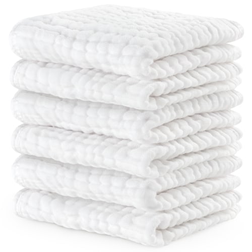 Muslin Washcloths in White – Comfy Cubs