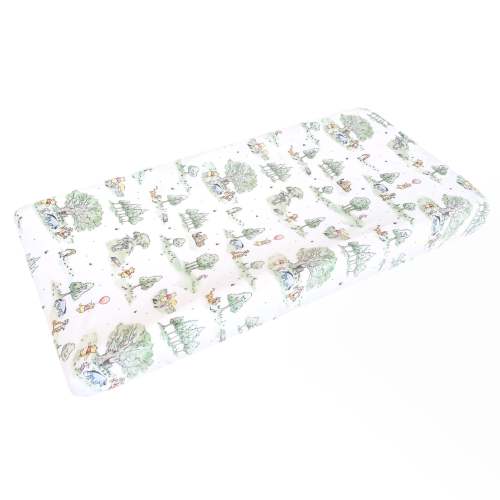 Premium Knit Diaper Changing Pad Cover - Hundred Acre Wood