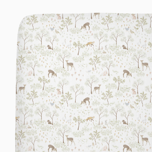 Little Unicorn Cotton Muslin Crib Sheet - Woodland Friends