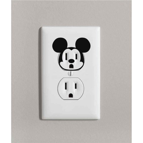 Mouse Outlet Decals: Funny Home Decor (Qty 6)