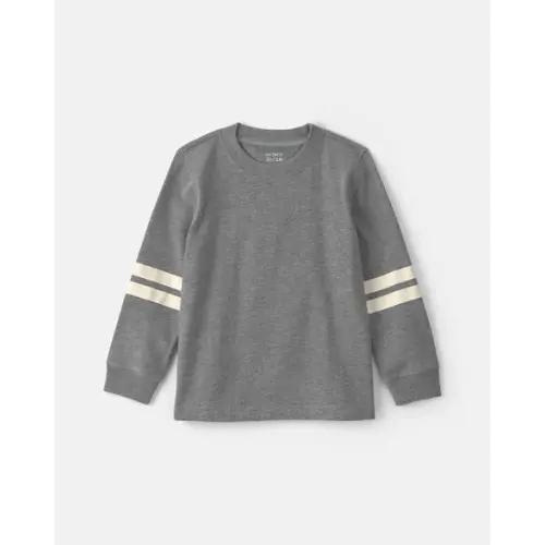 Toddler Boy Striped Long-Sleeve T-Shirt - Grey/Cream | Carter's