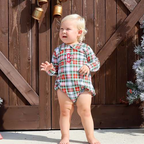 Sinclair Plaid Collared Bubble