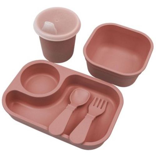 Re-Play 5pc My First Food Dinnerware Set - Desert: Reusable, BPA-Free, Break-Resistant, 70% Recycled Plastic