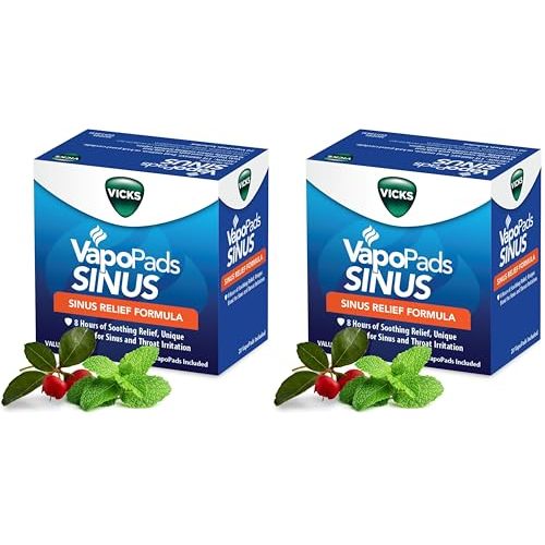 Vicks VapoPads Sinus Relief Formula - Vapor Pads Refill Humidifiers and Steam Inhalers, Scent Pads for Sinus Congestion and Throat Irritation, 40-Pack, Box Color May Vary