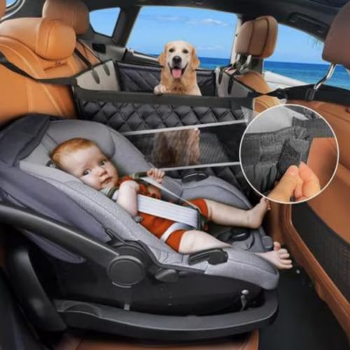 Car Seat Separator for Medium/Large Dogs, Black, 29 x 22 x 22-in - Chewy.com