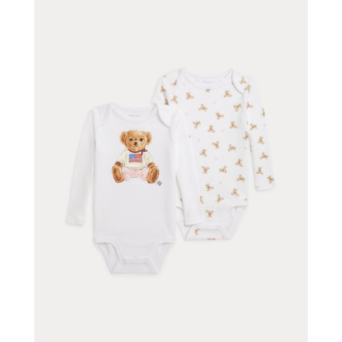 Polo Bear Cotton Bodysuit 2-Pack