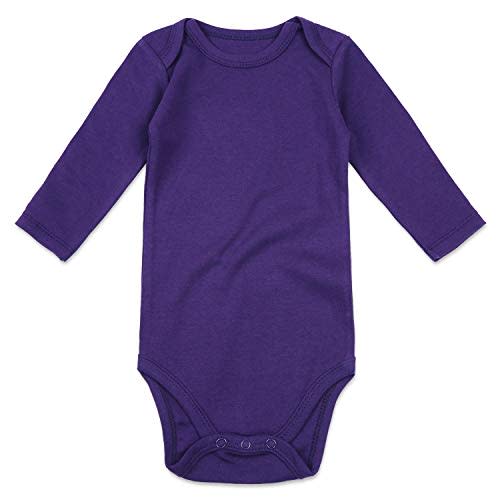 ROMPERINBOX Unisex Baby Onsies Solid Baby Bodysuit Romper Blank for 0-24 Months Boys Girls